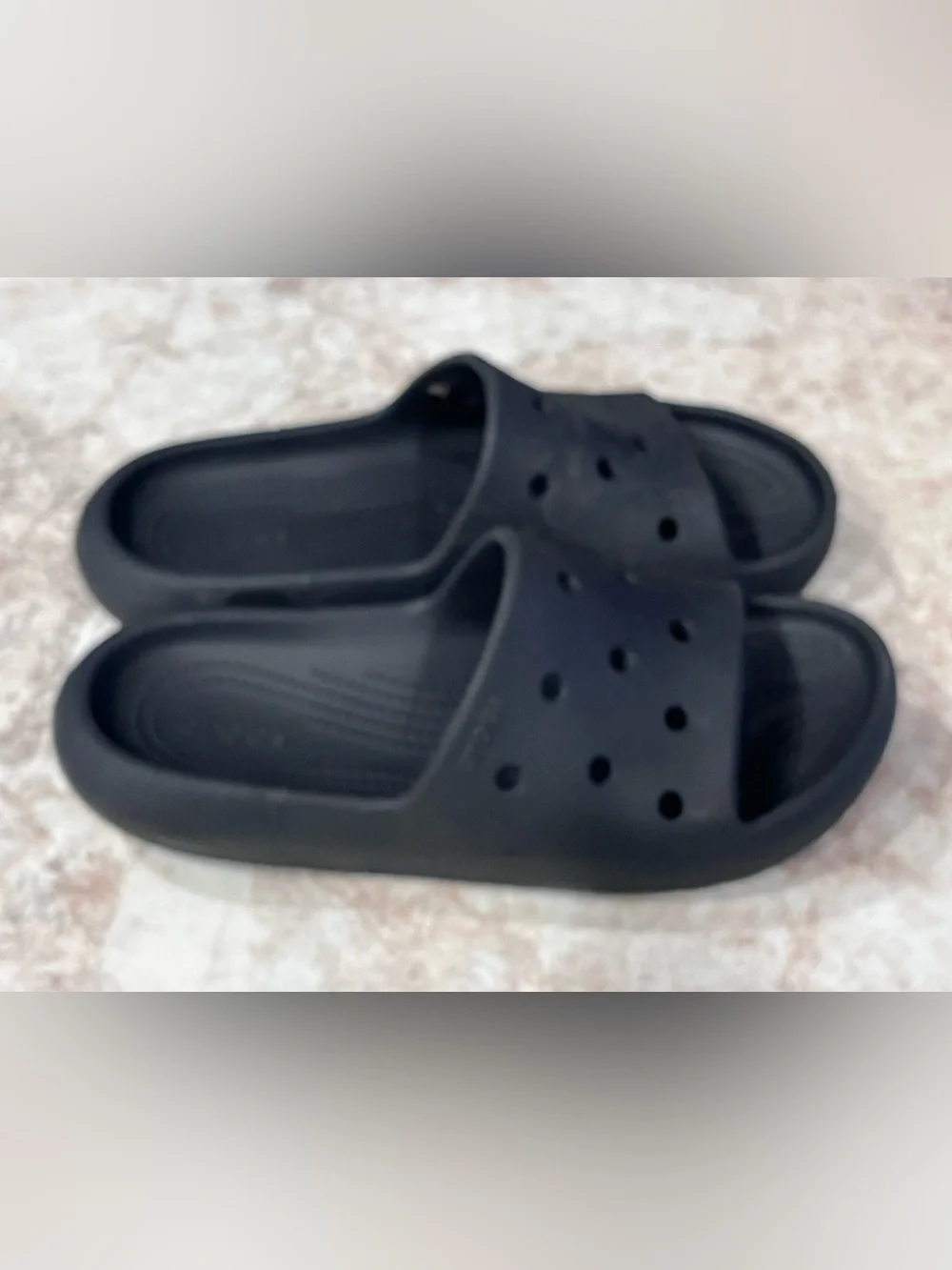Crocs Black Slide Sandals Kids Junior Sz 4